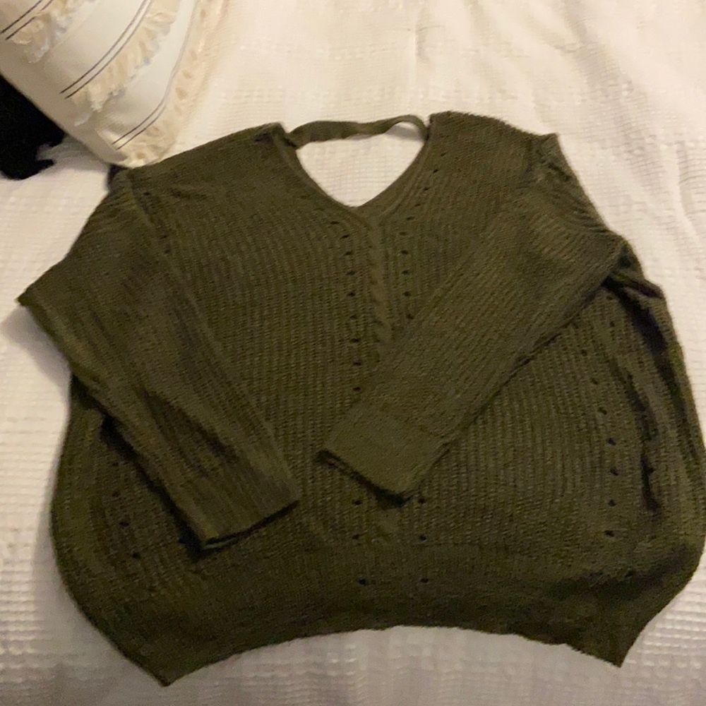Dreamers green lightweight sweater
